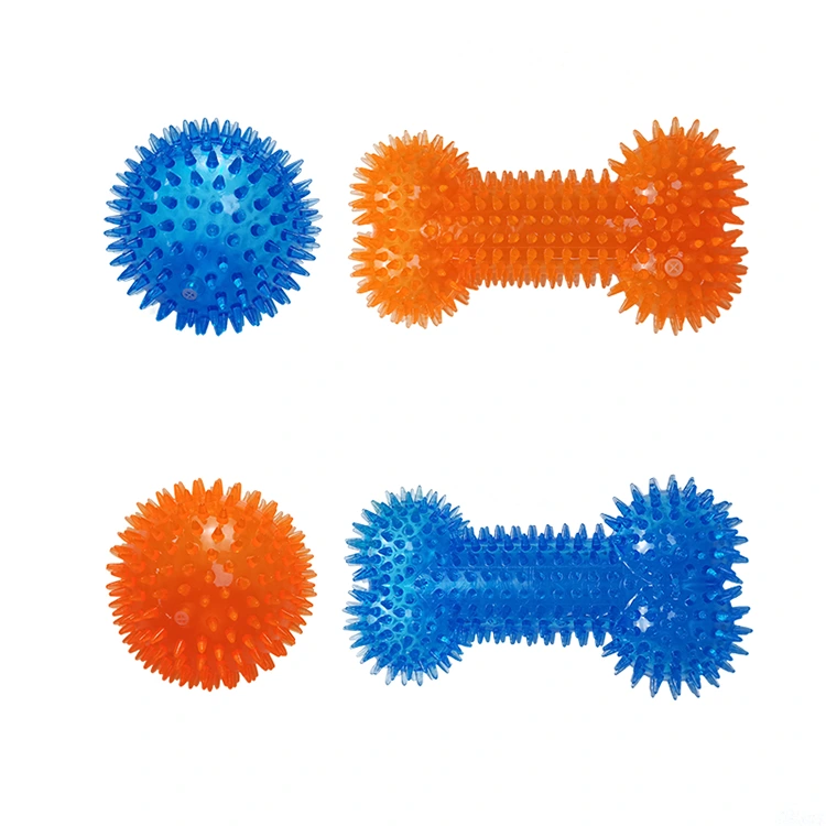 Squeaker ile TPR Spiky Bone Ball